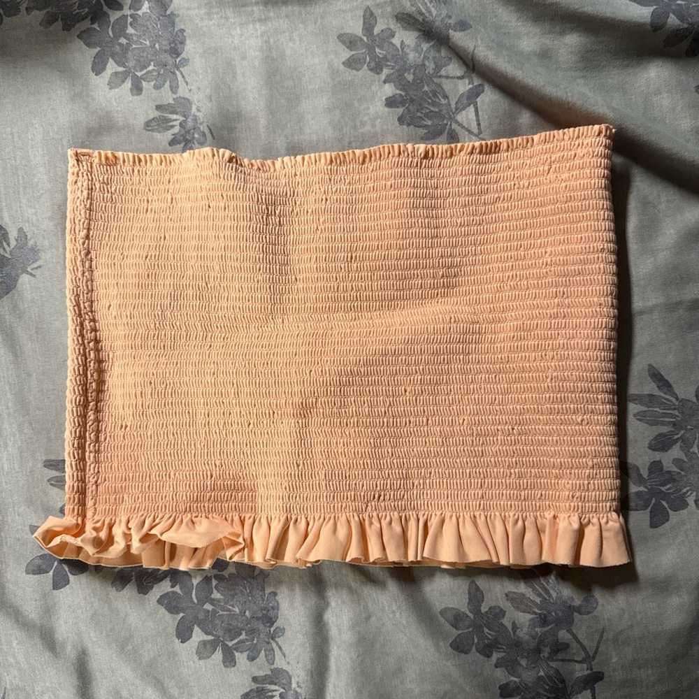 Pilyq Light Peach Smocked Top